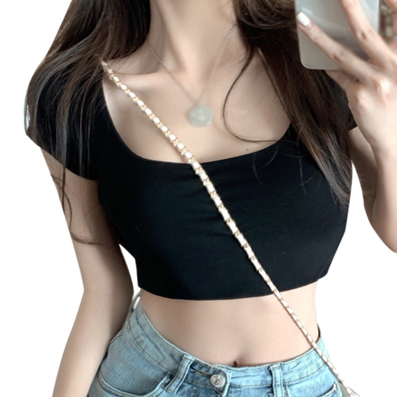 Women Summer Short Short-sleeved T-shirt Women\'s Top Slim Top T-shirt
