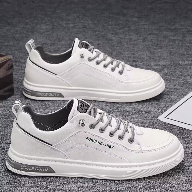 Men Casual Shoes Breathable White Sneakers Fashion Driving Walking Tennis Shoes for Male Skate Flat