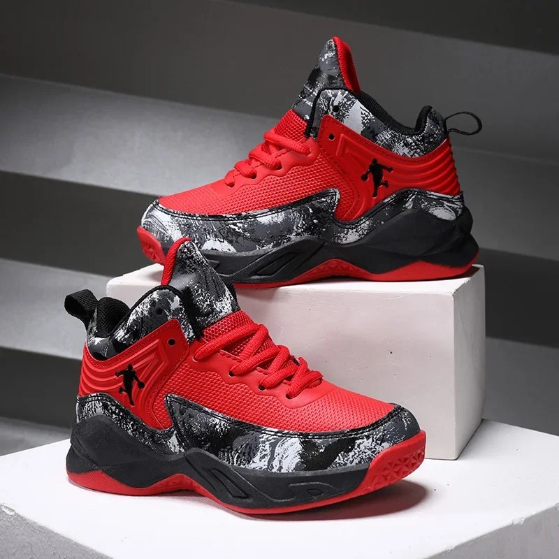 2024 New Boys Brand Basketball Shoes for Kids Sneakers Thick Sole Non-slip Children Sports Shoes Child Boy Basket Trainer Shoes